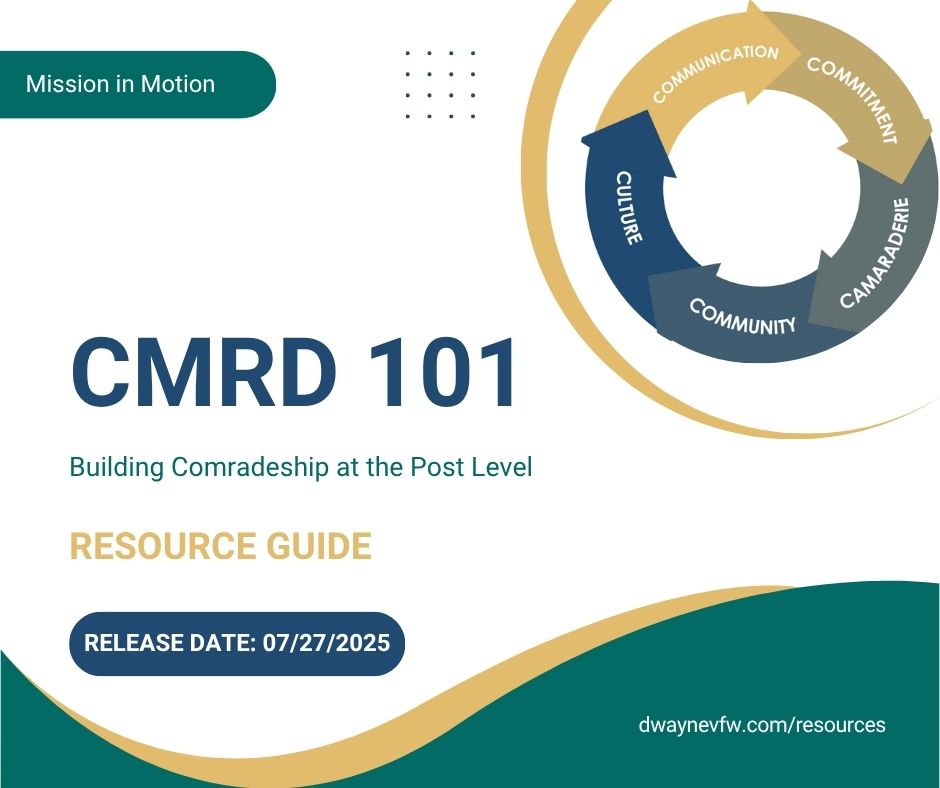 CMRD 101 - Building VFW Comradeship at the Post Level resource graphic