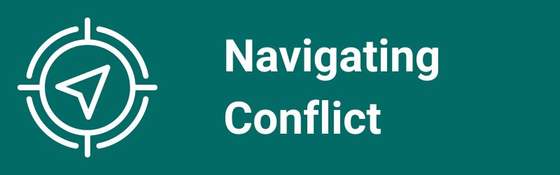 Navigating Conflict section header graphic