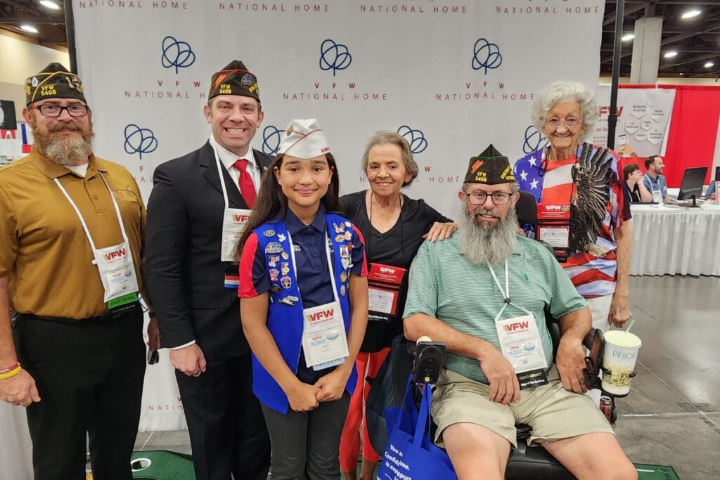 commitment displayed by VFW comrades, Auxiliary, and VFW National Home child