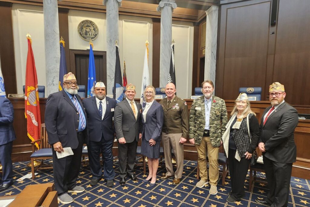 VFW Culture displayed across generates at Veterans Day proclamation event