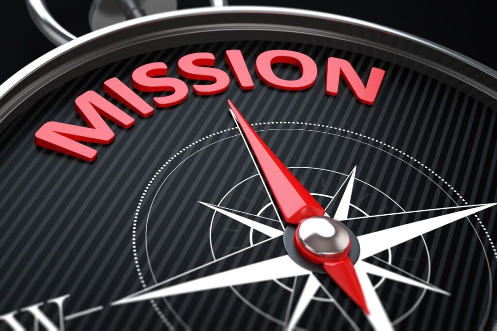The heart of the VFW Mission compass image